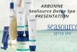 ARBONNE SeaSource Detox Spa PRESENTATION. PRESENTATION SUPPLY LIST: Bring complete SeaSource Detox Spa Collection (Display should be simple and clean)