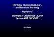 Running, Human Evolution, and Barefoot Running Review of Bramble & Lieberman (2004) Nature 432: 345-352 W. Rose