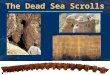 The Dead Sea Scrolls. The Ebla Tablets Discovered in Northern Syria beginning in 1964 (17,000+ tablets) Discovered in Northern Syria beginning in 1964