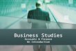 Business Studies Accounts & Finance An Introduction