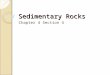 Sedimentary Rocks Chapter 4 Section 4. Sedimentary Rocks Sediments are loose materials like rock fragments, mineral grains, and bits of shell. Sediments