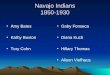 Navajo Indians 1850-1930 Amy Bates Kathy Buxton Tory Cohn Gaby Fonseca Diana Kuch Hillary Thomas Alison Viefhaus
