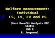 Welfare measurement: individual CS, CV, EV and PS (Cost Benefit Analysis DEC 51304) Z&D 5 R. Jongeneel