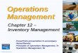© 2008 Prentice Hall, Inc.12 – 1 Operations Management Chapter 12 – Inventory Management PowerPoint presentation to accompany Heizer/Render Principles