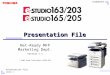 Presentation File ver1.1 Confidential Presentation File Net-Ready MFP Marketing Dept. Version 1.1 * Add Scan functions (#28-32)