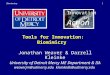 1Biomimicry Tools for Innovation: Biomimicry Innovation in Jonathan Weaver & Darrell Kleinke University of Detroit Mercy ME Department & IIA weaverjm@udmercy.edu