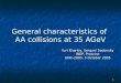 1 General characteristics of AA collisions at 35 AGeV Yuri Kharlov, Serguei Sadovsky IHEP, Protvino LINC-2005, 5 October 2005