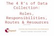 The 4 R’s of Data Collection: R oles, R esponsibilities, R outes & R esources Updated 6/5/2013