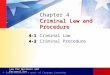 Law for Business and Personal Use © South-Western, a part of Cengage LearningSlide 1 Chapter 4 Criminal Law and Procedure Chapter 4 Criminal Law and Procedure
