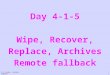 Day 4-1-5 Wipe, Recover, Replace, Archives Remote fallback 4-1-5.wipe, recover, replace 1