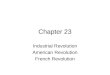 Chapter 23 Industrial Revolution American Revolution French Revolution