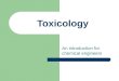 Toxicology An introduction for chemical engineers