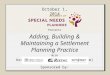 Presents Adding, Building & Maintaining a Settlement Planning Practice With Kevin Urbatsch (Kevin@Urbatsch.com) Sponsored by: October 1, 2014