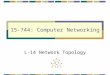 15-744: Computer Networking L-14 Network Topology