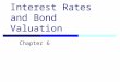 Interest Rates and Bond Valuation Chapter 6 Key Concepts and Skills Know the important bond features and bond types Understand bond values and why they