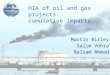 HIA of oil and gas projects: cumulative impacts Martin Birley Salim Vohra Balsam Ahmad