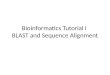 Bioinformatics Tutorial I BLAST and Sequence Alignment
