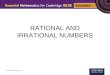 RATIONAL AND IRRATIONAL NUMBERS. Recurring decimals