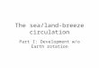 The sea/land-breeze circulation Part I: Development w/o Earth rotation