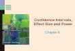 Confidence Intervals, Effect Size and Power Chapter 8