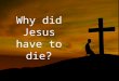 Why did Jesus have to die?. The cross is central. But why celebrate Jesus at his most vulnerable. For the message of the cross is foolishness to those