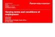 Varying terms and conditions of employment S’bu Gule Chairman Norton Rose Fulbright South Africa 31 July 2013