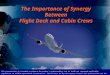 The Importance of Synergy Between Flight Deck and Cabin Crews This presentation is intended to enhance the reader's understanding, but it shall not supersede