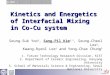 Kinetics and Energetics of Interfacial Mixing in Co-Cu system Seung-Suk Yoo 3, Sang-Pil Kim 1,2, Seung-Cheol Lee 1, Kwang-Ryeol Lee 1 and Yong-Chae Chung