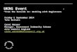 UKRG Event “From the Outside In: Working with Registrars” Friday 5 September 2014 Tate Britain Carol Warner Manager, Government Indemnity Scheme Arts Council