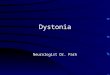 Dystonia Neurologist Dr. Park. Definition of dystonia Oppenheim(1911) : “dystonia musculorum deformans”, a syndrome in children with twisted posture,