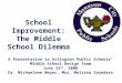 School Improvement: The Middle School Dilemma A Presentation to Arlington Public Schools’ Middle School Design Team June 23 rd, 2008 Dr. Michaelene Meyer,