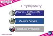 Employability Degree... Skills, skills, skills Careers Service Graduate Prospects