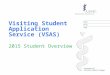 Visiting Student Application Service (VSAS) 2015 Student Overview