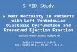 5 MID Study 5 Year Mortality in Patients with Left Ventricular Diastolic Dysfunction and Preserved Ejection Fraction Catholic Health System, Buffalo, NY