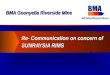 BMA Goonyella Riverside Mine Re- Communication on concern of SUNRAYSIA RIMS