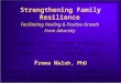 Strengthening Family Resilience Facilitating Healing & Positive Growth From Adversity Centro di Psicologia e Analisi Transazionale Milan, Italy ~ June