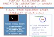 T.A.C. FREE ELECTRON LASER FACILITY (T.A.R.L.A.) TURKISH PHYSICAL SOCIETY 5 th INTERNATIONAL PARTICIPATION PARTICLE ACCELERATOR and APPLICATIONS CONGRESS