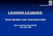 LESSONS LEARNED POST-HURRICANE TURNAROUNDS Houston Business Roundtable May 10th, 2006 TURNER INDUSTRIES GROUP, LLC