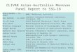 CLIVAR Asian-Australian Monsoon Panel Report to SSG-18 Harry Hendon - co-chairBMRC, Melbourne, Australia Ken Sperber - co-chairLawrence Livermore National