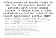 Effectiveness of health checks to improve the physical health of patients with severe mental illness: a single blind cluster randomised controlled trial