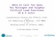 2014-15 Call for Data for Nitrogen and Sulphur Critical Load Functions (N & S CLFs) Coordination Centre for Effects (CCE) of the ICP Modelling & Mapping