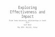 Exploring Effectiveness and Impact Think Tanks-University relationships in South Asia Geof Wood May 2014, Nairobi, Kenya
