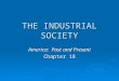 THE INDUSTRIAL SOCIETY America: Past and Present Chapter 18