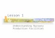 Lesson 1 Understanding Nursery Production Facilities