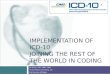 IMPLEMENTATION OF ICD-10 JOINING THE REST OF THE WORLD IN CODING Jill Young - CPC, CEDC, CIMC Young Medical Consulting, LLC East Lansing, Michigan 1