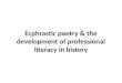 Ecphrastic poetry & the development of professional literacy in history