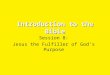 Introduction to the Bible Session 8: Jesus the Fulfiller of God’s Purpose
