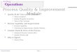 Slide 1Operations/Quality Process Quality & Improvement Module  Quality & the Voice of the Customer  What is Quality?  Quality Programs in practice