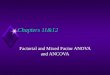 Chapters 11&12 Factorial and Mixed Factor ANOVA and ANCOVA