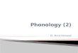Dr. Ansa Hameed.  Phonology  Phone  Phoneme  Allophone  Minimal Pairs  Free Variation